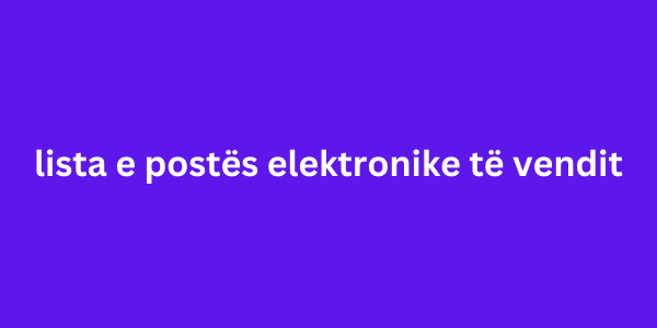 lista e postës elektronike të vendit